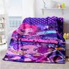 Demon Hunter Girls Customize Text Blanket Cozy Customizable Blanket Soft Warm Cozy Throw For Sofa Bedding Living Room Nap Four Seasons Universal