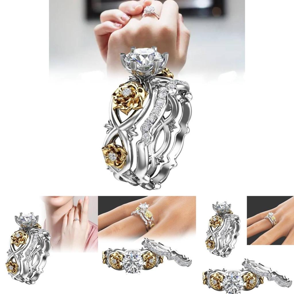 Stylish Rose Gold Metal Rings For Women Chic Floral Pattern Jewelry In Multiple Sizes