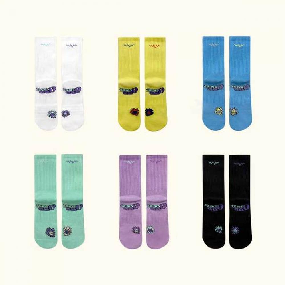 Coolmax [6pack] Running Crew Socks Odd Socks M(230mm-250mm)