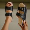 Double Buckle White Wedge Sandals Women Llightweight Summer Platform Slippers Woman Plus Size Casual Beach Flip Flops