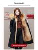 2024 Women's Eco-Friendly Leather Jacket with Detachable Fox Fur Lining