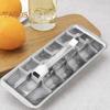 Stainless Steel Ice Cube Trays 18-Slot Ice Cube Mold with Easy Release Handle Removable Ice Maker for Bars Kitchens