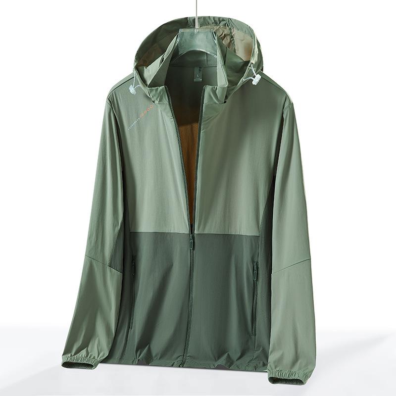 

2025 Unisex Breathable Ice Silk Sun Protection Jacket, UPF 50+, Colorblock, Anti-UV, Perfect for Summer L