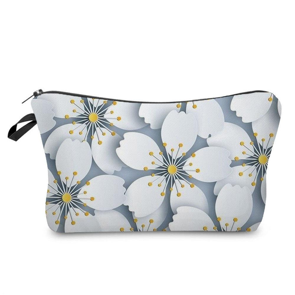 Women Flower Print Cosmetic Bag Toiletries Organize Travel Storage Case  6394 CLE