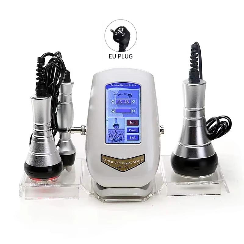 40K Cavitation Ultrasonic 3 In 1 Tool - Multi-Polar Frequency Body Slimming Machine for Anti-Wrinkle Rejuvenation & Skin Tighten