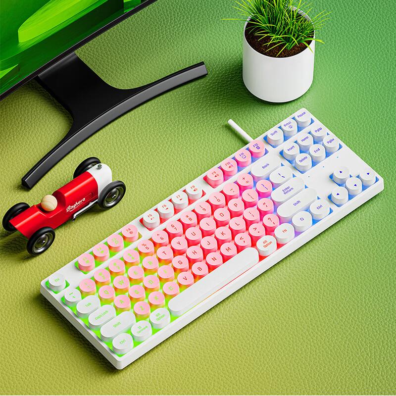 

DK100 87-клавішна дротова механічна клавіатура Punk з можливістю гарячої заміни перемикачів