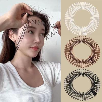 Plastic Full Circle Stretch Flexible Comb Women Girls Teeth Hair Accessories For Travel Makeup Bath For Swimming