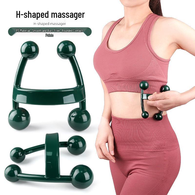 H-Shaped Whole Body Massager: Ideal for Waist, Calves, Back, and Soles with Point Pressing Hard Ball