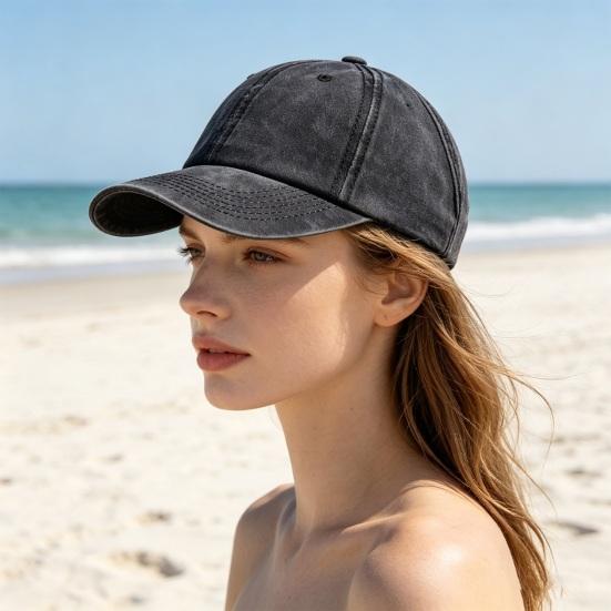 Semi-Hollow Top Baseball Cap, Baseball Cap with Ponytail Opening, Quick-Dry Fabric Sun Protection Hat for Running Cycling Fitness Outdoor Activities
