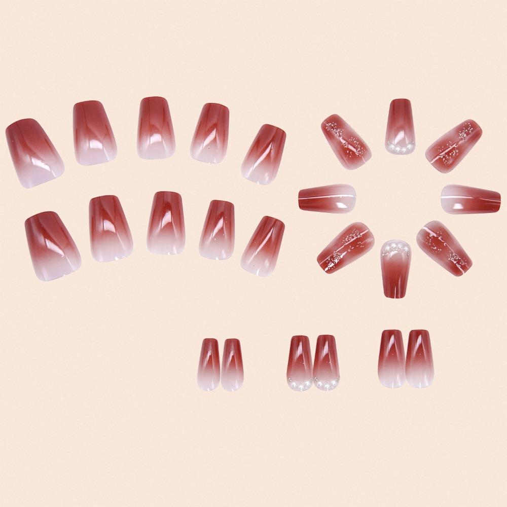 Medium Length Coffin Fake Nails Square Head Press on Nails Detachable Nail Tips  Women