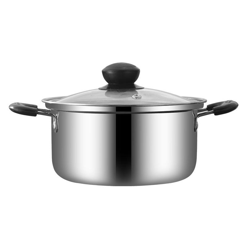 

Thickened Stainless Steel Stockpot & Baby Milk Pot with Double Ear, Single Handle - Multifunctional Cookware Gift Set.