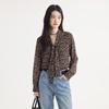 KOMPASU Leopard Print Long Sleeve Blouse