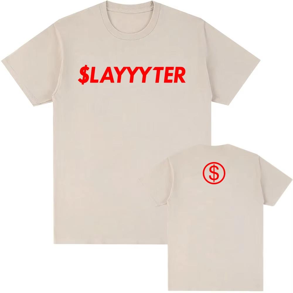 NEW Album WORT GIRL IN AMERICA Tshirt Singer Slayyyter Graphic Print Top Summer Short Sleeve Pure Cotton Tee Unisex Streetwear