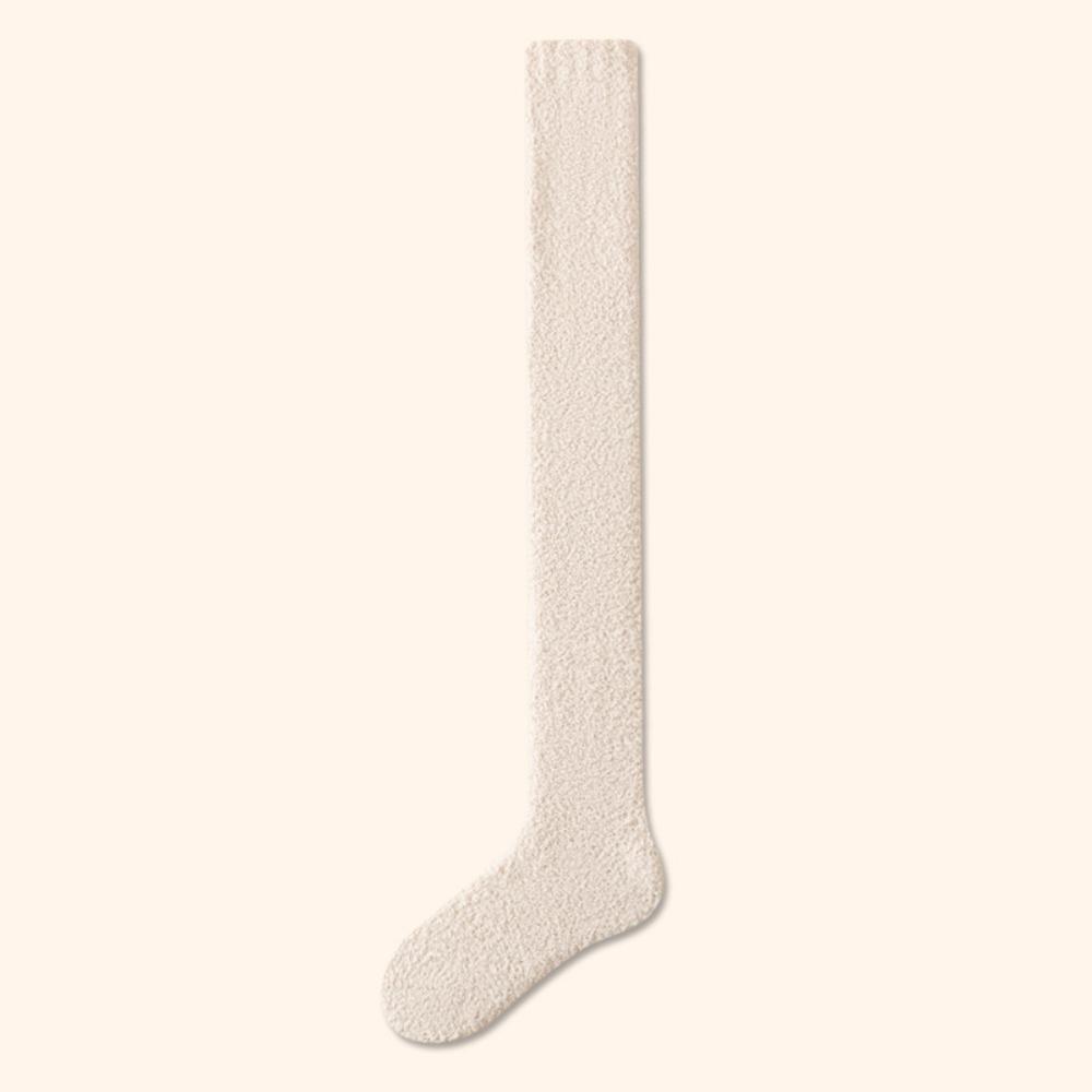 Coral Fleece Long Tight Socks Soft Foot Warmers Fashion Boot Socks  Fall Winter