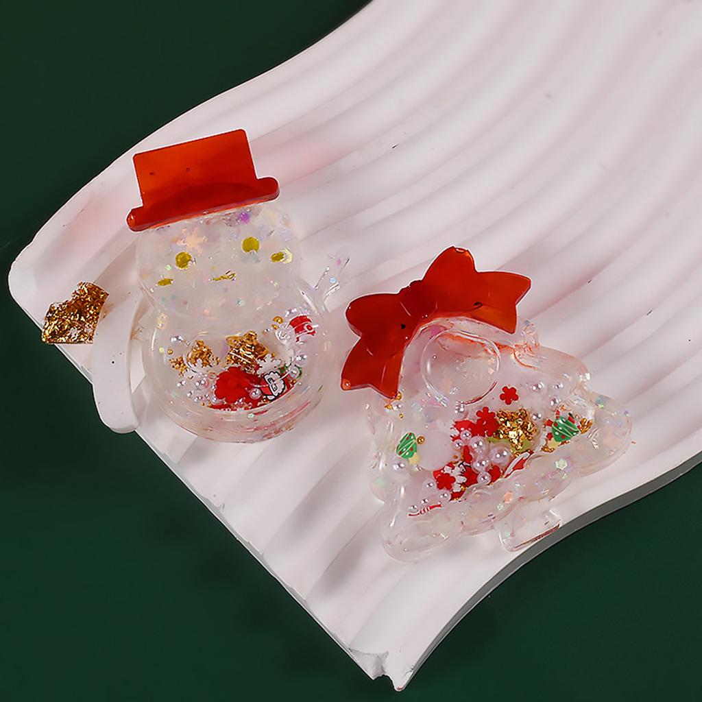 Christmas Silicone Molds Quicksand Empty Plate Christmas Sand Pendant Moulds Jewelry Making Supplies Silicone Material