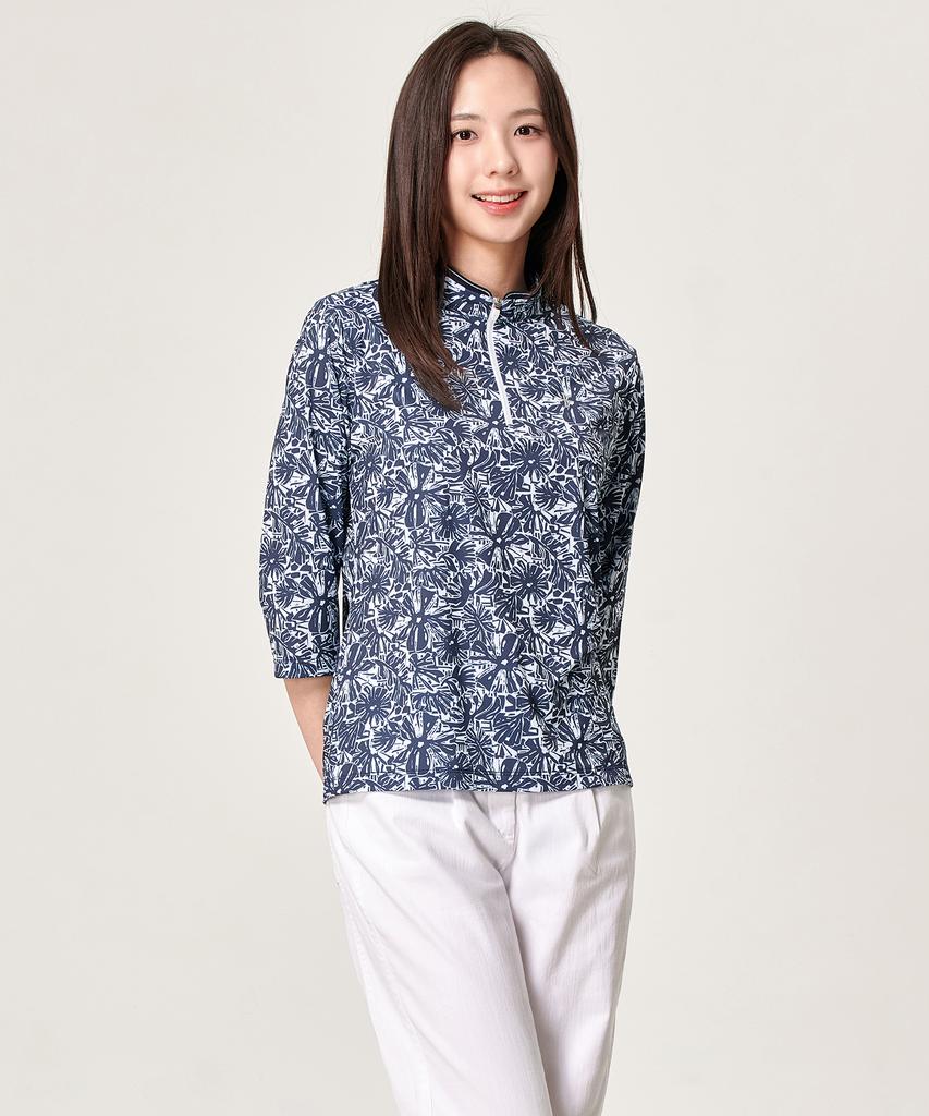 BILTMORE Women'S Three-Quarter Sleeve Zip-Up T-Shirt