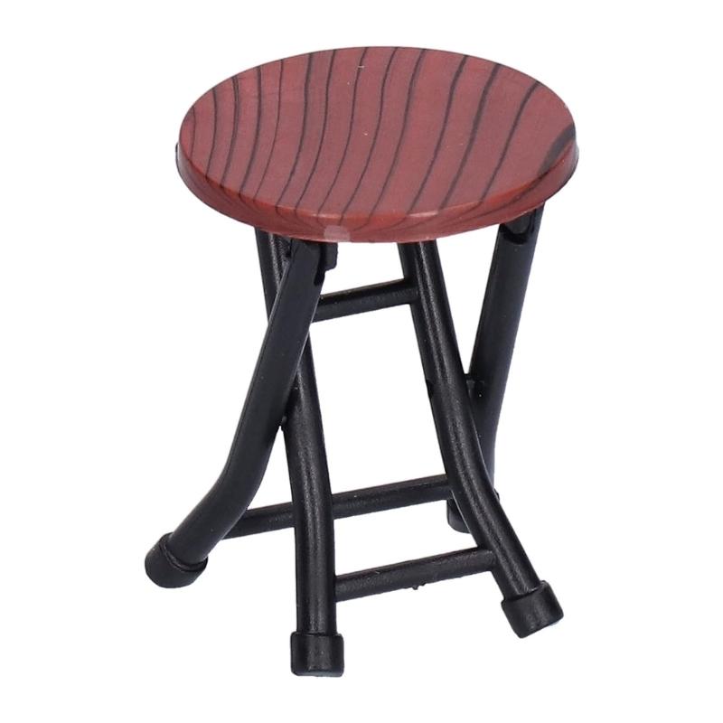 Collapsible Miniature Table And Chairs Set Realistic 1/12 Dollhouses Accessories With Detailing