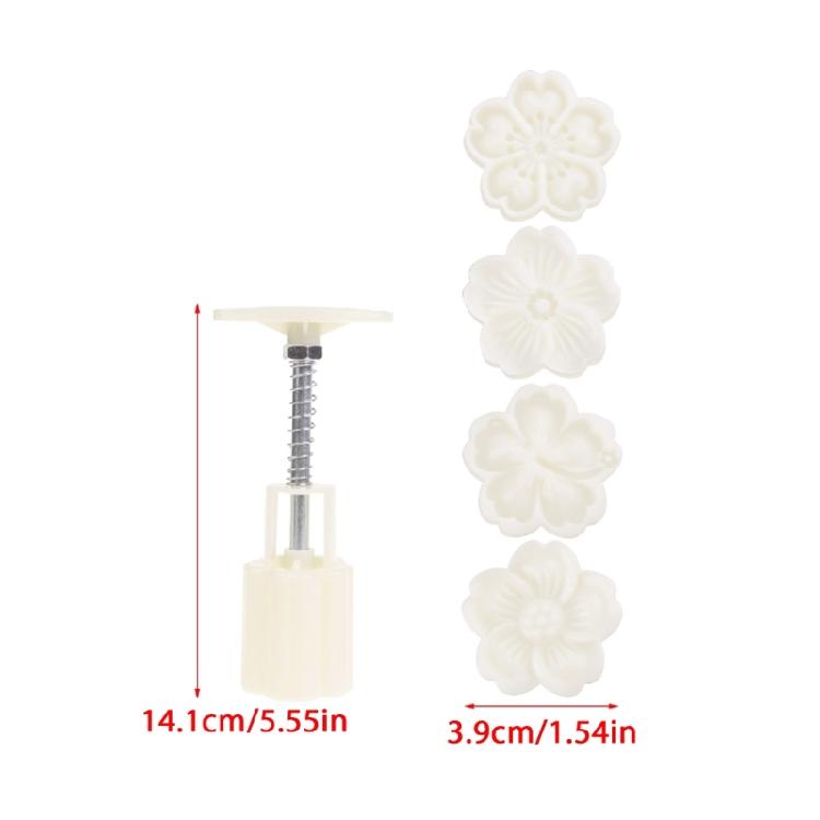 DIY Mooncake Moulds Hibiscus Shaped Baking Accessories Mooncake Tools for Baking
