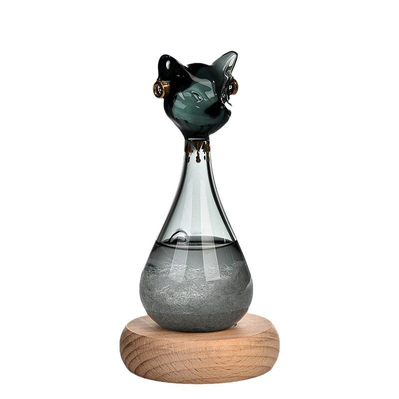Anderson Cat Storm Glass Weather Forecast Bottle, Egyptian Cat Shape Desktop Decor, Birthday Gift Creative Present, Weather Prediction Ornament