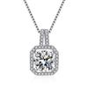 Micro-Pavé Diamond Necklace: Women's Trendy Clavicle Chain with Minimalist Pendant - Perfect Gift for Influencers, Hip-Hop Style, or Christmas.