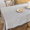 Cotton Linen beige Tablecloth Square Table decor Burlap Table  Covers with Tassel for Kitchen Dinning Picnic Wedding Party