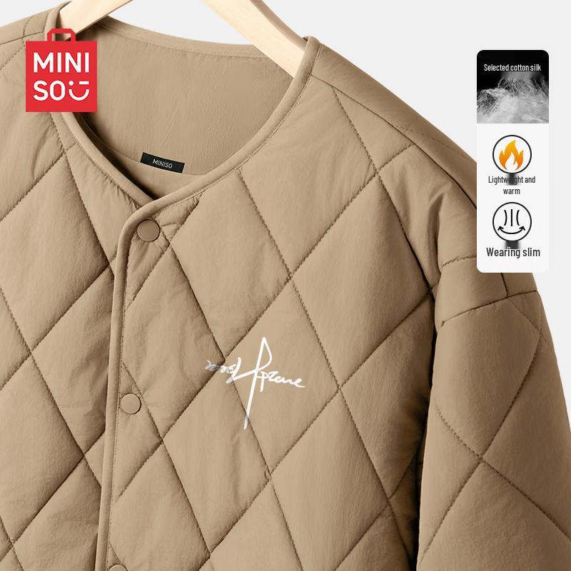 MINISO Men s Collarless Quilted Padded Jacket 2XL