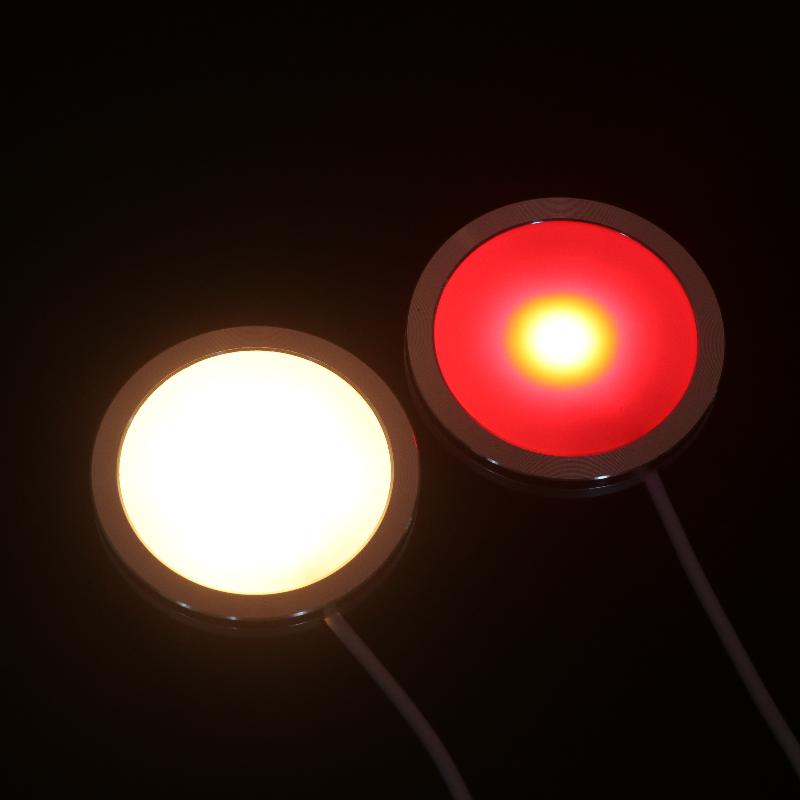 1Pcs For Bamboo Led Light Parts Diy Model Warm White/Multicoour Usb Round Ultra-Thin Light For Bambu Lab Led Lamp Kit Hardware