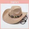 Cowboy Hat Men Women Outback Wool Felt Sunshade Sunhat For Casual Travel