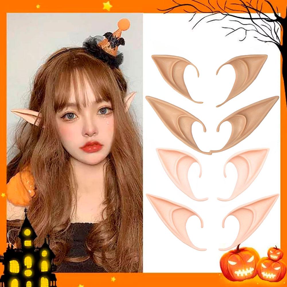 1 pár elfích uší cosplay andělské elfí uši upíří uši DIY halloweenské vánoční tématické party kostýmní doplňky