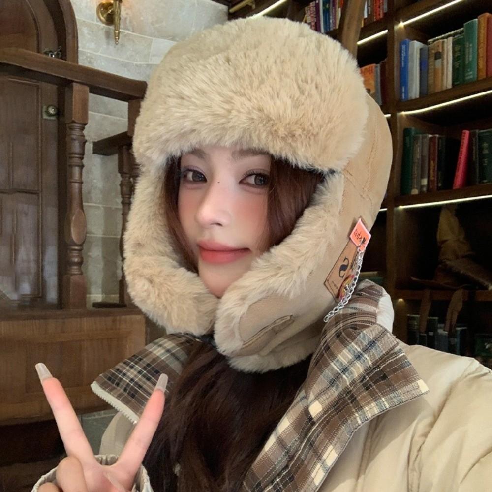Faux Fur Bomber Hat Thick Russian Cap Fashion Winter Hat Male