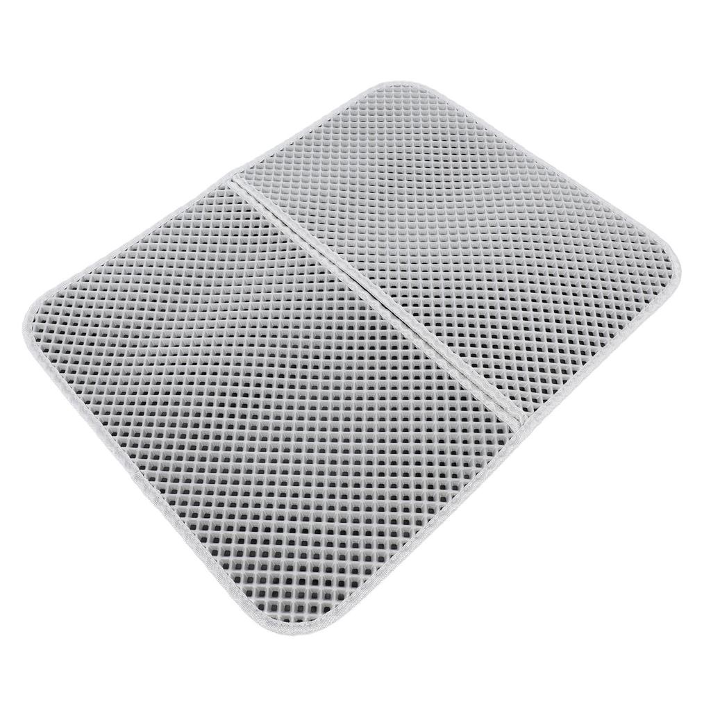 Cat Litter Mat Double Layer Scatter Control EVA Kitty Litter Mat Washable Litter Trapping Mat for Litter Box