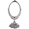 Vintage Metal Double Sided Makeup Mirror HD Beauty Mirror Dressing Table Desktop Decoration Exquisite Embossed Carving Glass Art