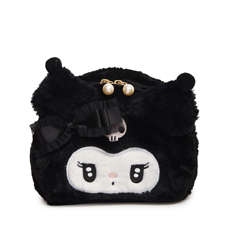 Kuromi Plush Makeup Bag With Animal Pattern For Kids Girls Boys Storage