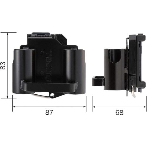 Tajima Safe System Detachable Tool Holder, High-Strength Steel, Short Bar, Double, SFKHI-SBW. Easy To Attach and Detach. Can Be Attached To Your Belt
