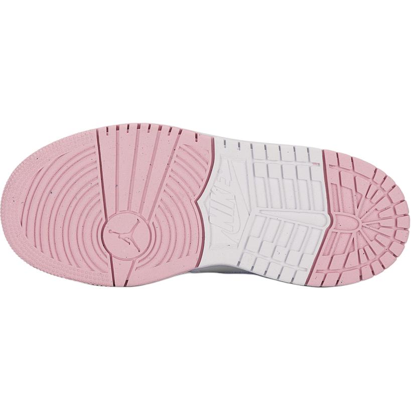 Jordan Air  1 Valentines Day Comfortable Versatile Low-Top Kids Basketball Shoes Unisex Sneaker Pink White HQ2024-602