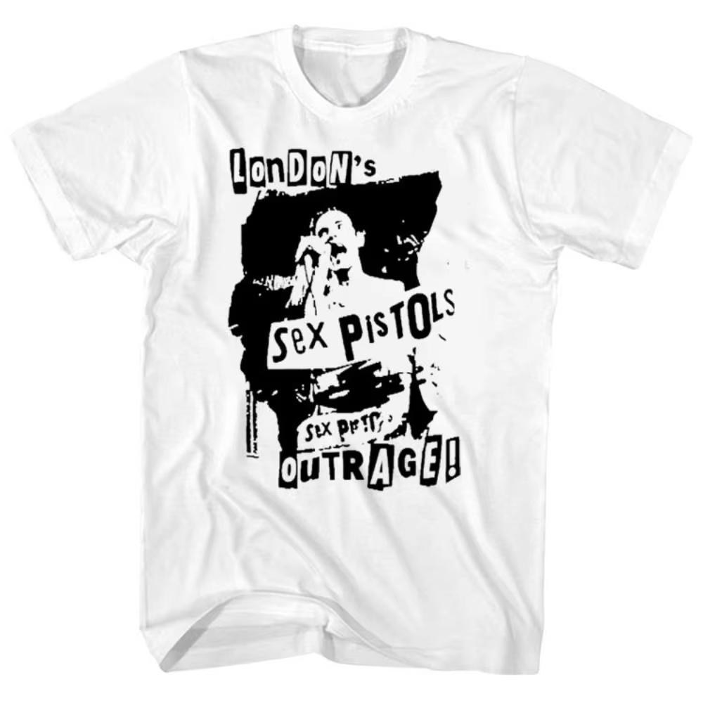Oversize T-shirt American Punk Sex Pistols Red Short Sleeve T-shirt Womens T-shirt Designer High Quality T-shirt