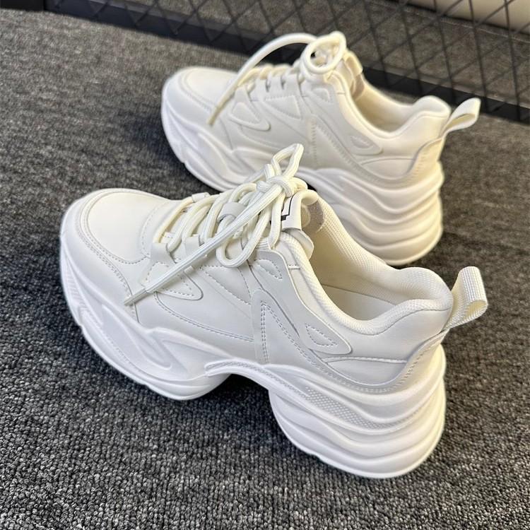 Star with the same platform dad shoes women's 2025 spring new casual women's shoes versatile sports little white single shoes Internet celebrity