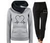 2025 Unisex Printed Sweatshirt & Hoodie Set for Autumn/Winter Casual Jogging