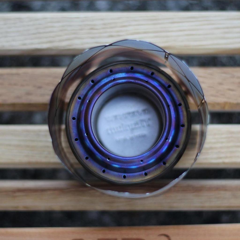 Ti-Mesh Stove Titanium Mesh Stove, Large, with Trivet and Wind Shield, for Solo Camping, and Flame Burner