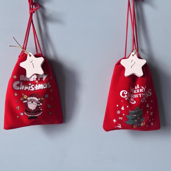 Christmas Countdown Star Silicone Mold with Number Pendants Epoxy Mold for Resin Craft & Gift Tags Flexible DIY Baking Mold for Holiday Decorations