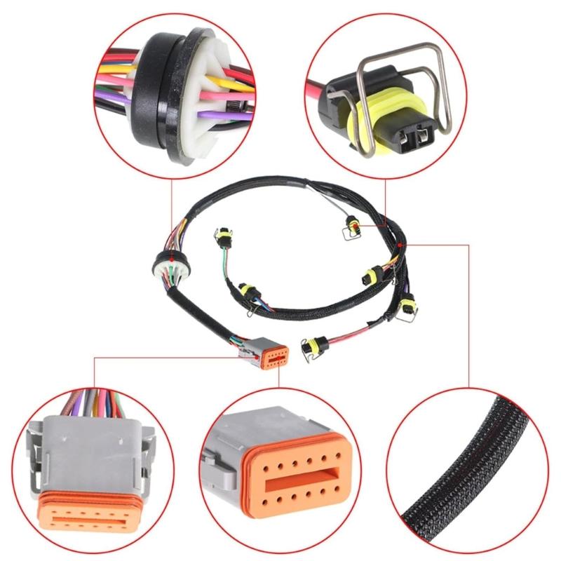 Fuel Injector Wiring Harness 2225917 222-5917 for Caterpillar 324D 324DFM 324DFMLL 324DL 324dll 325DFM Engine Excavator