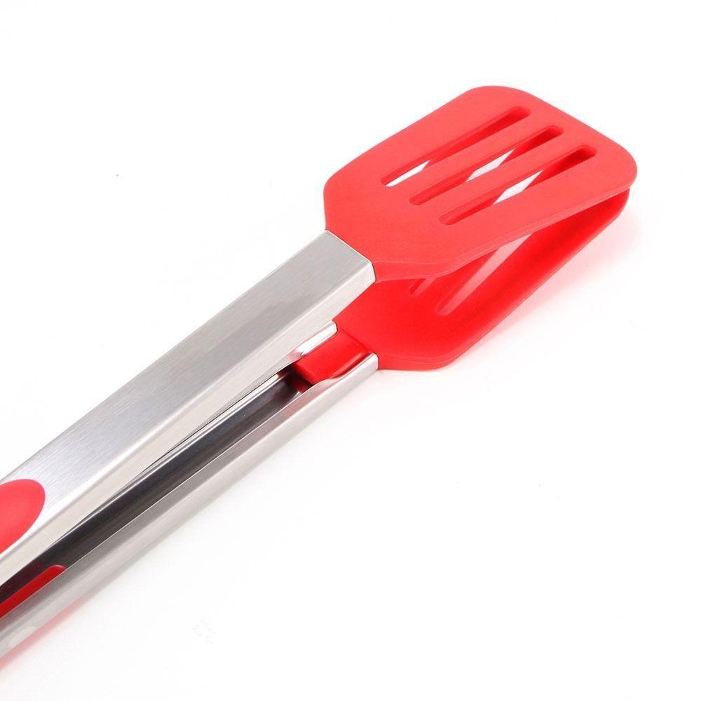 Durable Stainless Steel Non-Stick Kitchen Tongs Pizza Bread Steak Clip Multifunctional Food Tongs BBQ Tongs Salad Serving