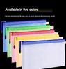 10 pezzi A4 File Bag Trasparente Mesh A5 Data Zipper Storage Bag B5 Student Test Paper Drawing Bag Office Waterproof Document Bag