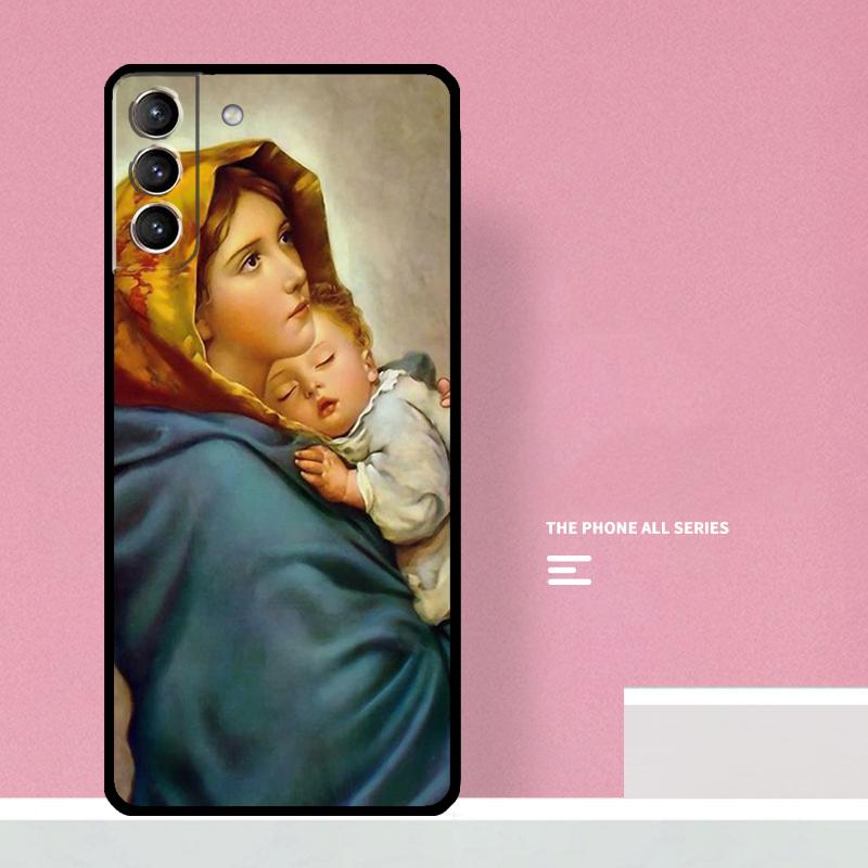 Virgin Mary And Jesus Phone Case For Samsung Galaxy S24 S26 Ultra S20 S21 S22 S23 S25 Plus S10 S25 FE Cover Coque