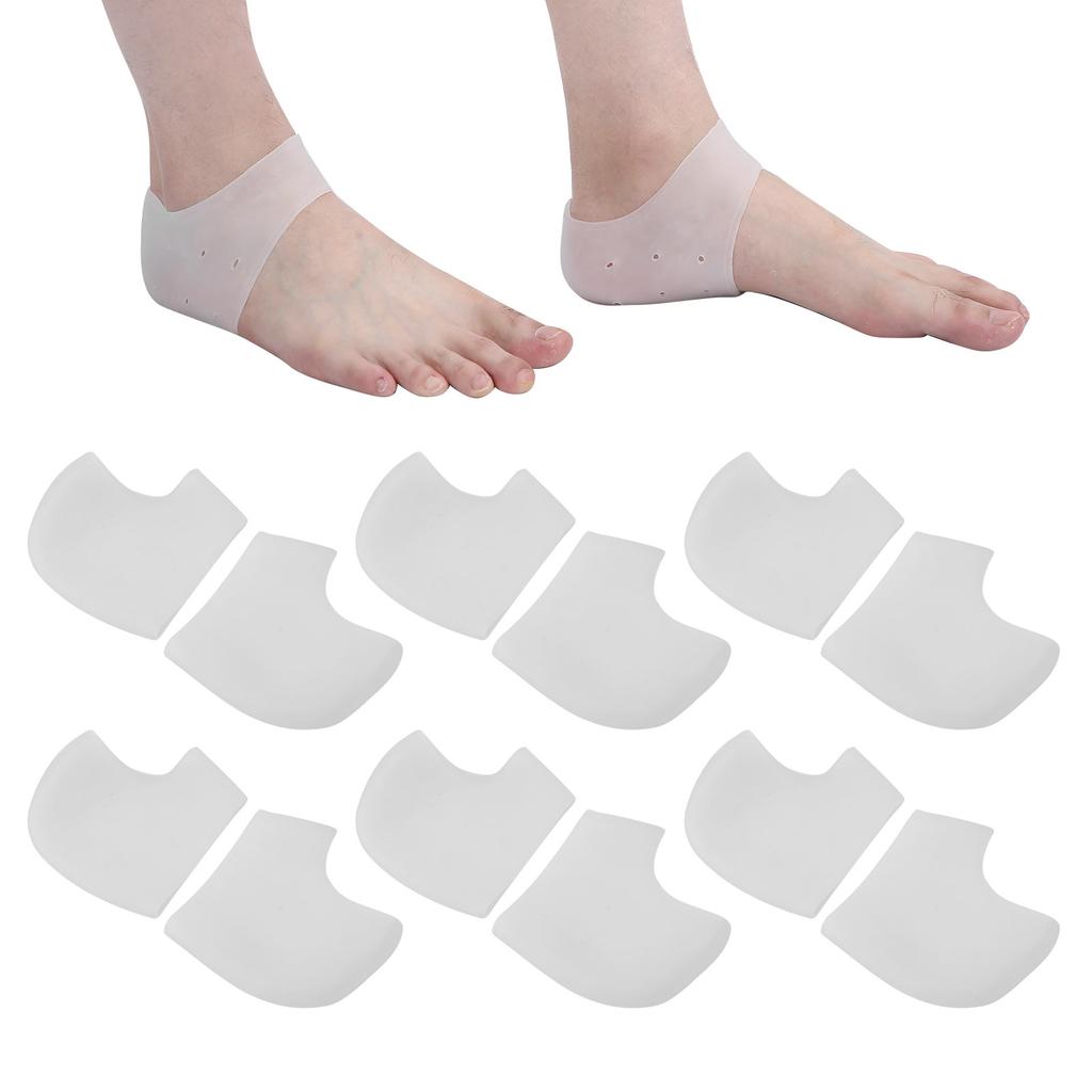 6 pares de almohadillas para el talón Protector de cojín cubierta protectora del talón con absorción de impactos con agujeros