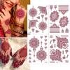 Lace Tattoo Sticker: Brown-Red Henna-Inspired Temporary Tattoo