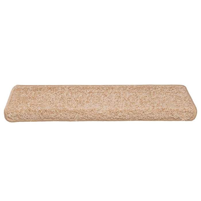 VidaXL Tapis d'escalier 30 pièces 65 x 21 x 4 cm Bordure rectangulaire dorée 3365834