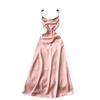 Temperament Goddess Style Open Back Satin Sling Dress