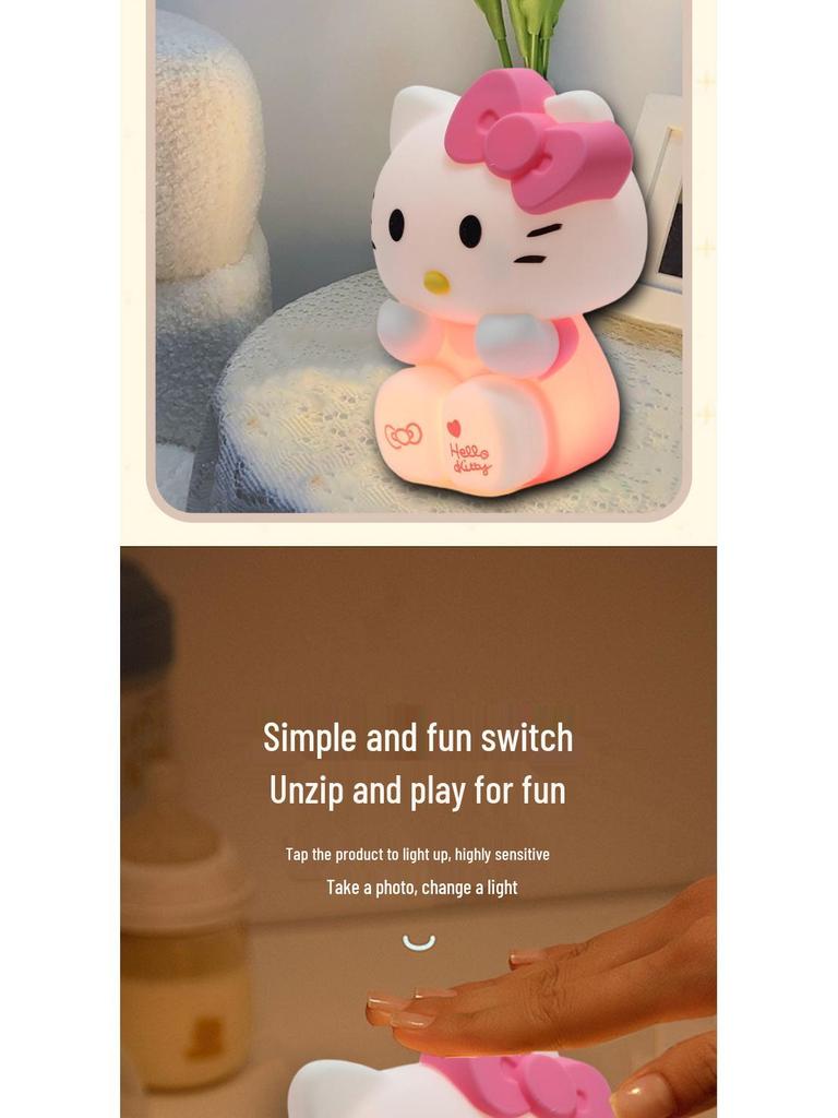 Hello Kitty Night Light: Creative Pat Light Ornament for Living Room/Bedroom, Sleep Companion, Ideal Gift for Girls and Children