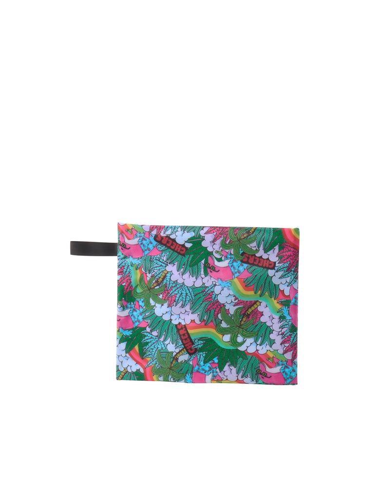 Speedo Pool Bag MULGA Water Proof Flat Pouch, Pink/Green